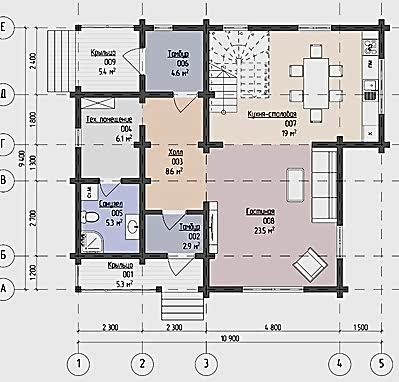 1 этаж - планировка