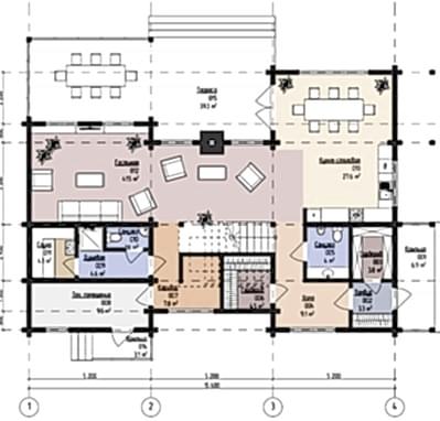 1 этаж - планировка