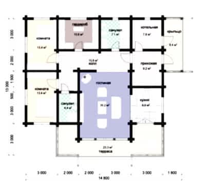 Планировка 1 этажа